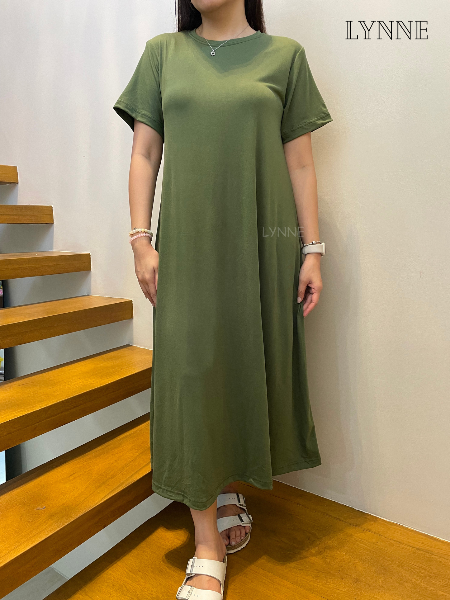 Maxi Shirt Dress (Forest Green)