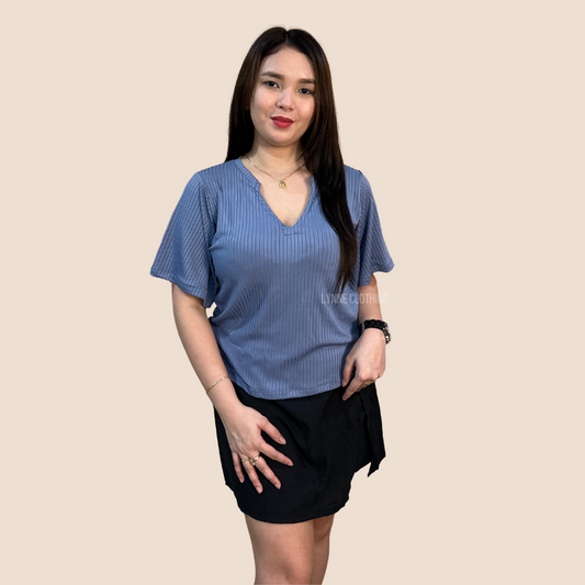 Susan Knit Shirt (Powder Blue)