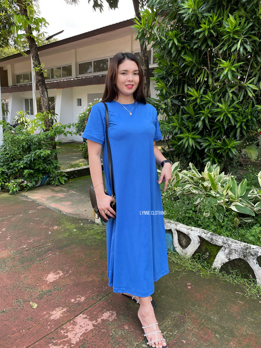 Maxi Shirt Dress (Royal Blue)