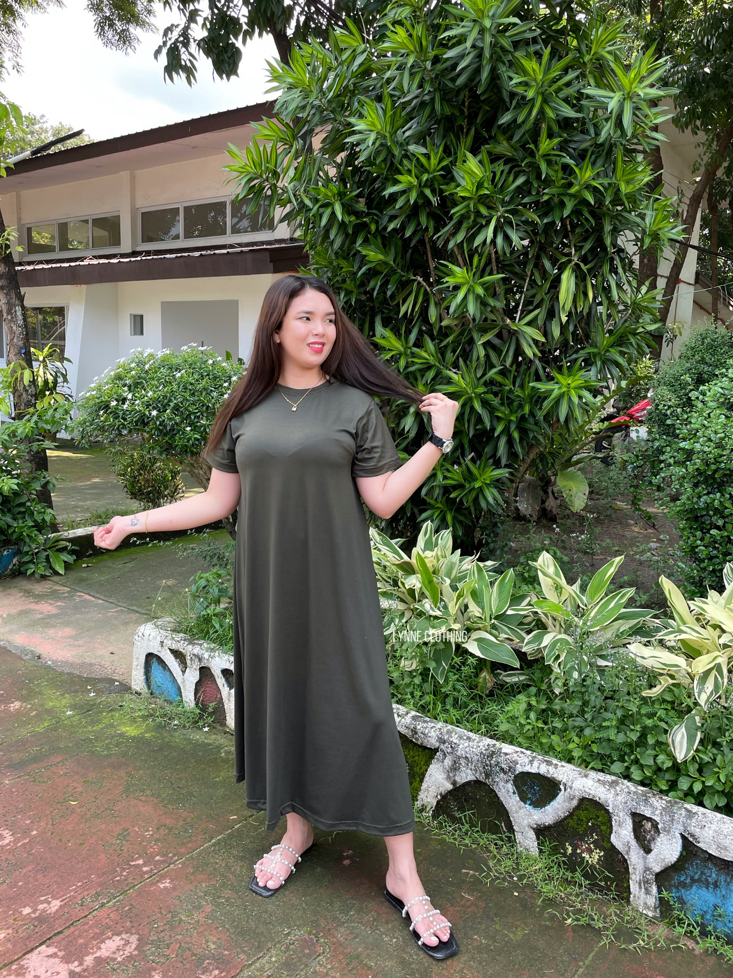 Maxi Shirt Dress (Army)