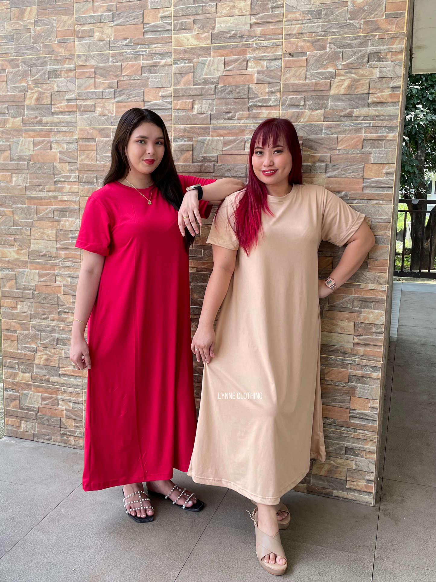 Maxi Shirt Dress (Nude)