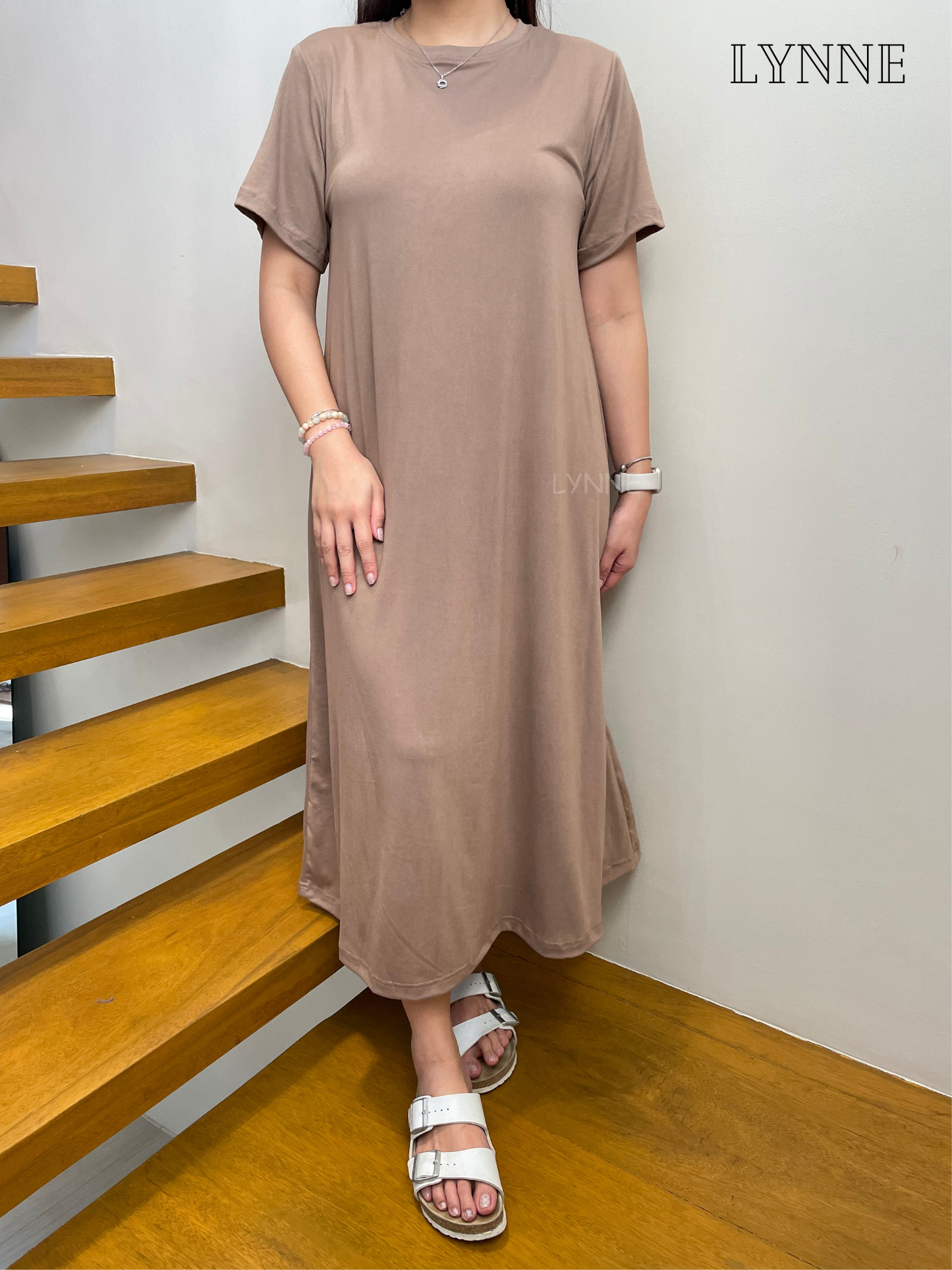 Maxi Shirt Dress (Taupe)