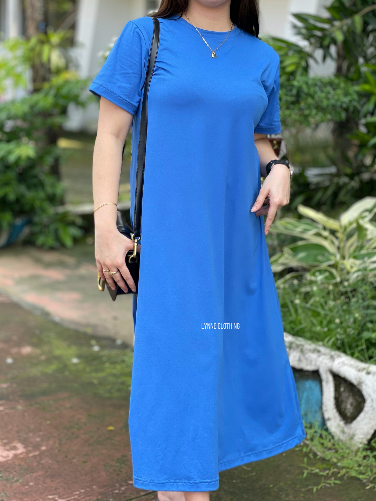 Maxi Shirt Dress (Royal Blue)