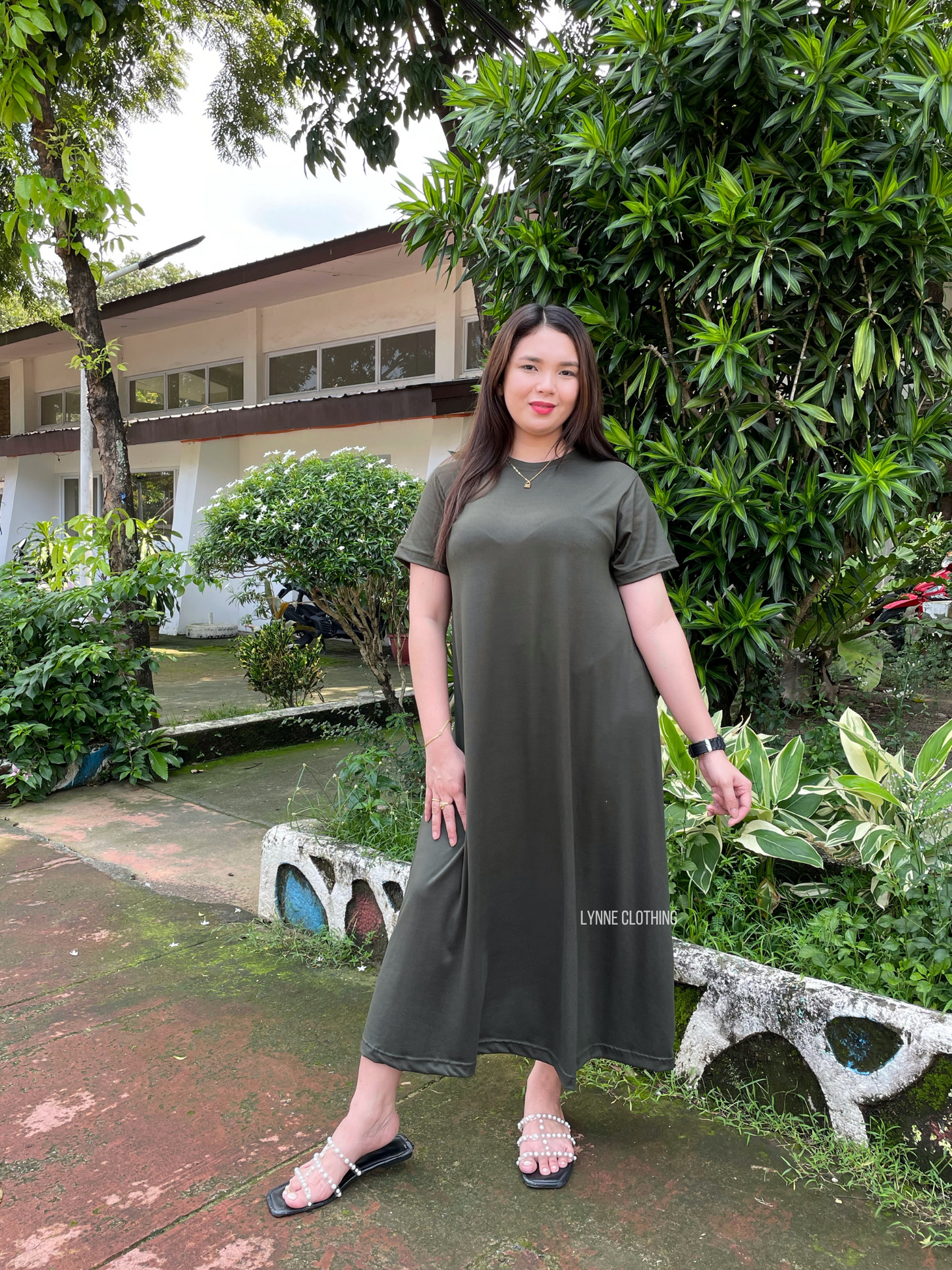 Maxi Shirt Dress (Army)