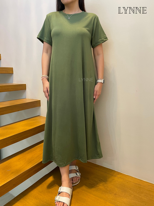 Maxi Shirt Dress (Forest Green)