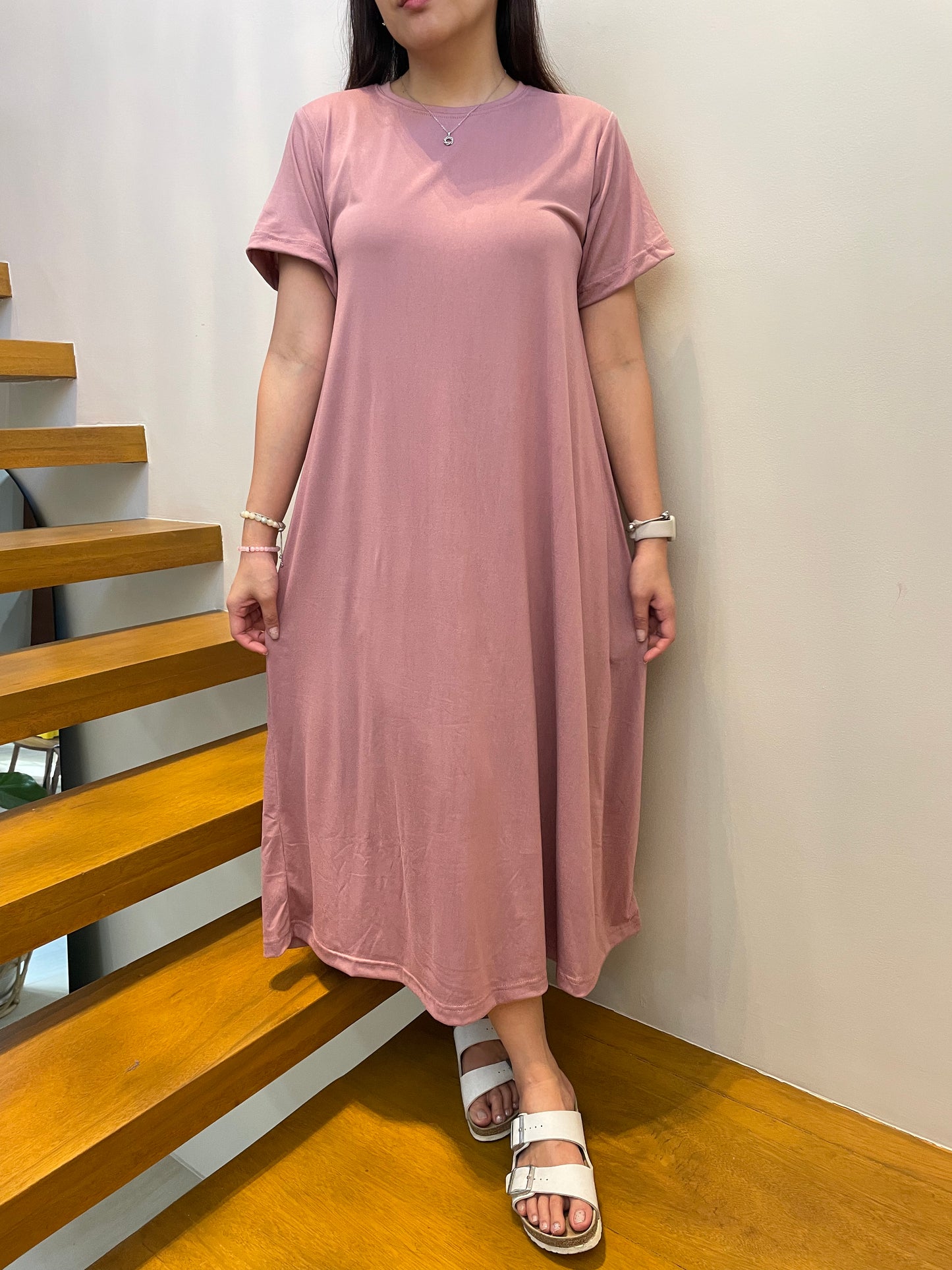 Maxi Shirt Dress (Lilac)